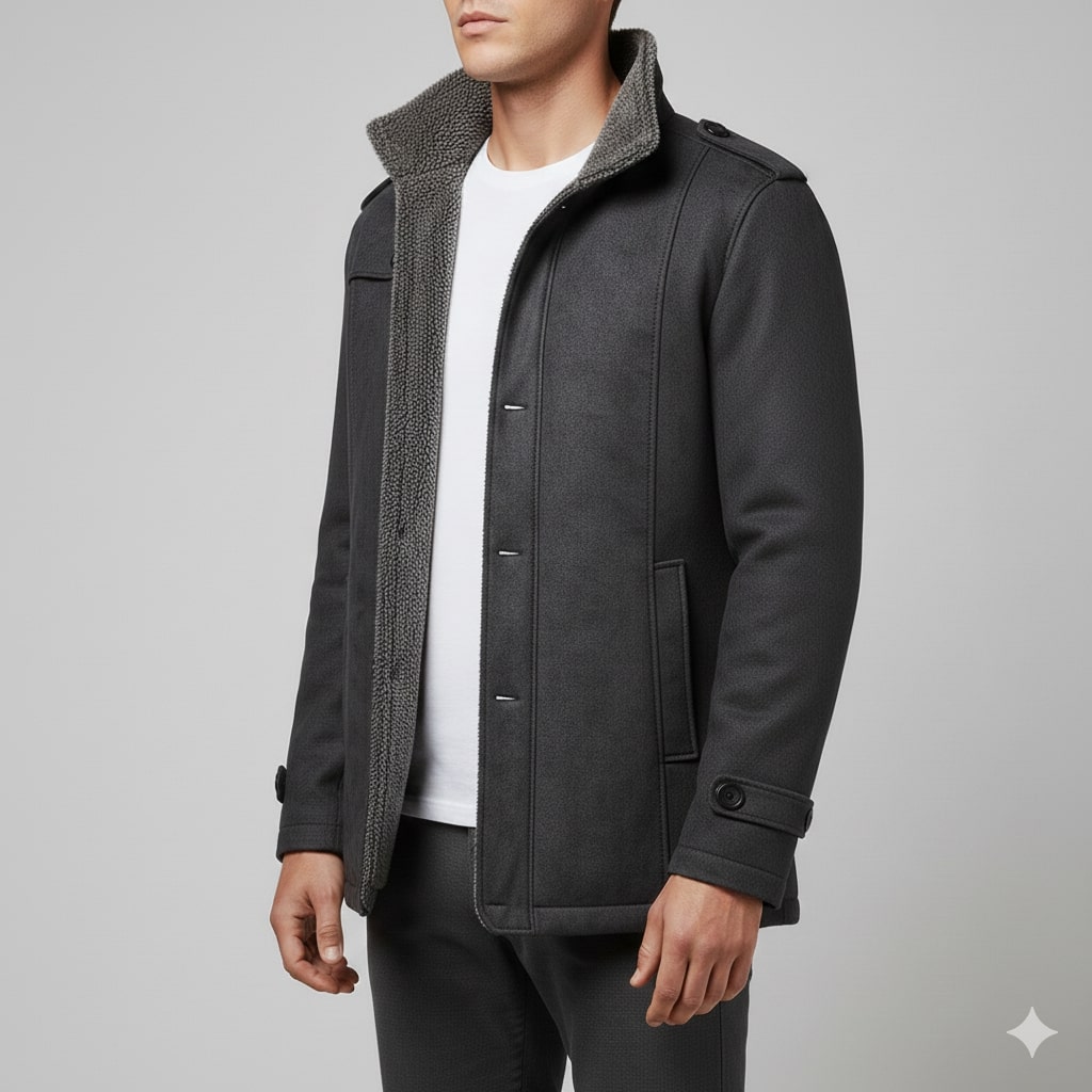 Trenton Men’s Suede Jacket – Vintage Suede Overcoat
