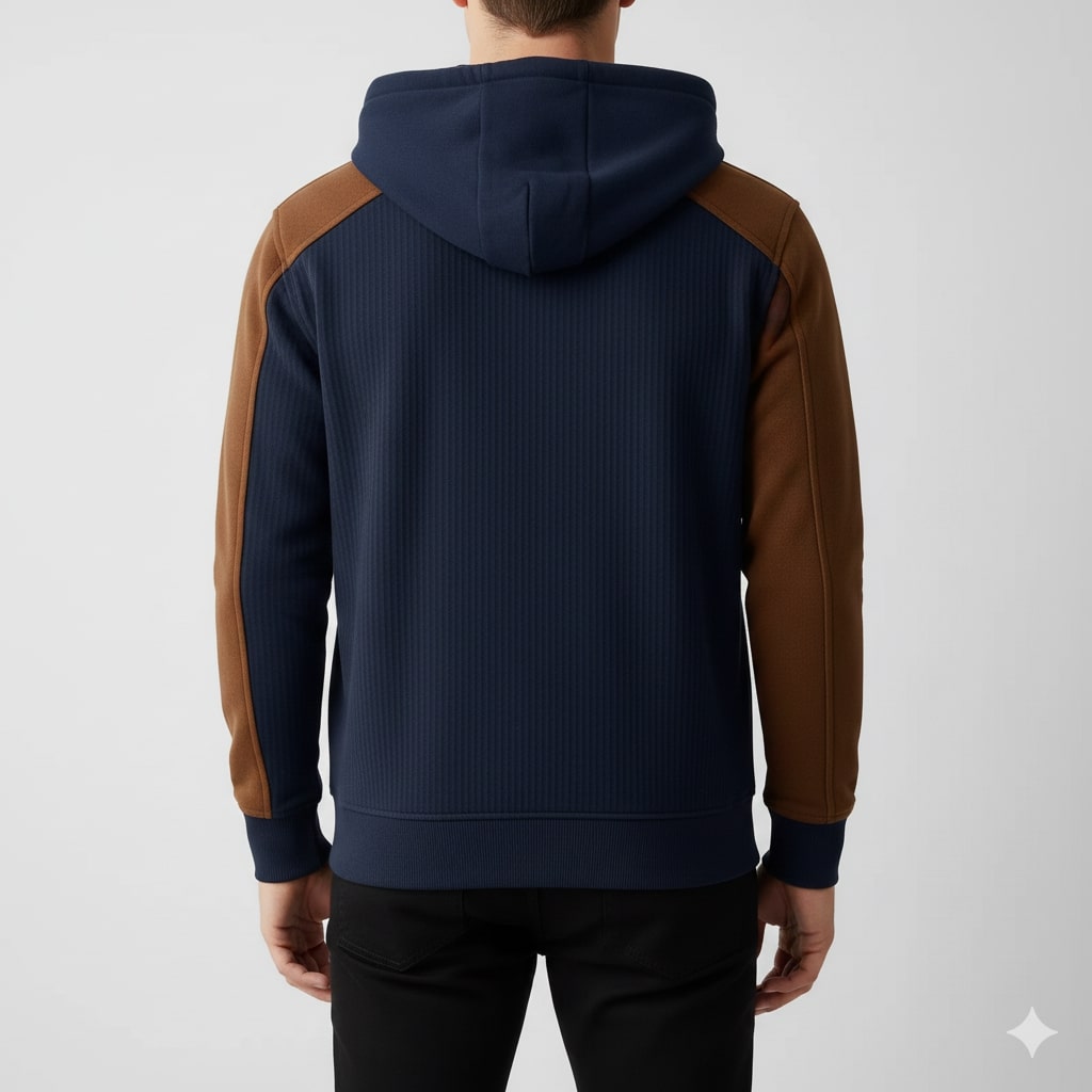 Colton Men’s Quarter-Zip Hoodie – Corduroy Cotton Blend Sweatshirt
