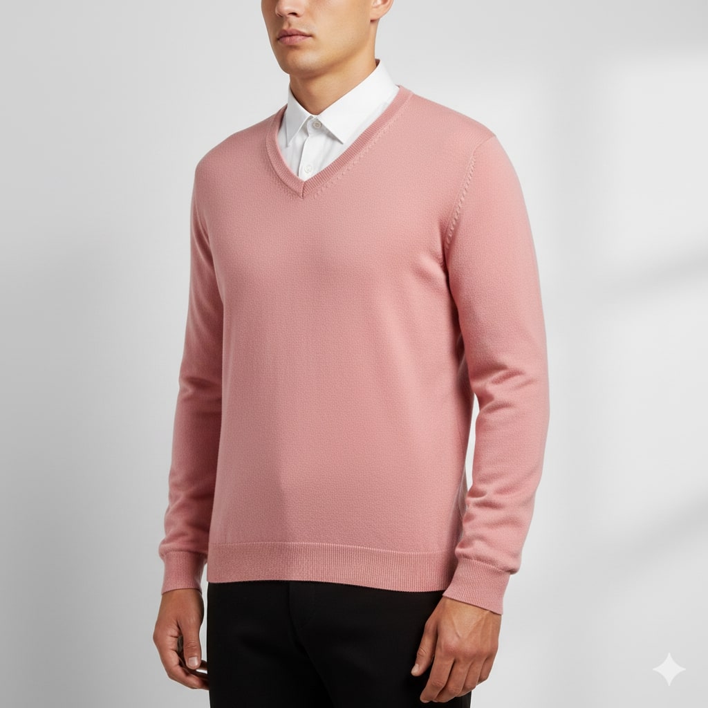 Victoriano Men’s Knit Sweater – Lightweight V-Neck Pullover
