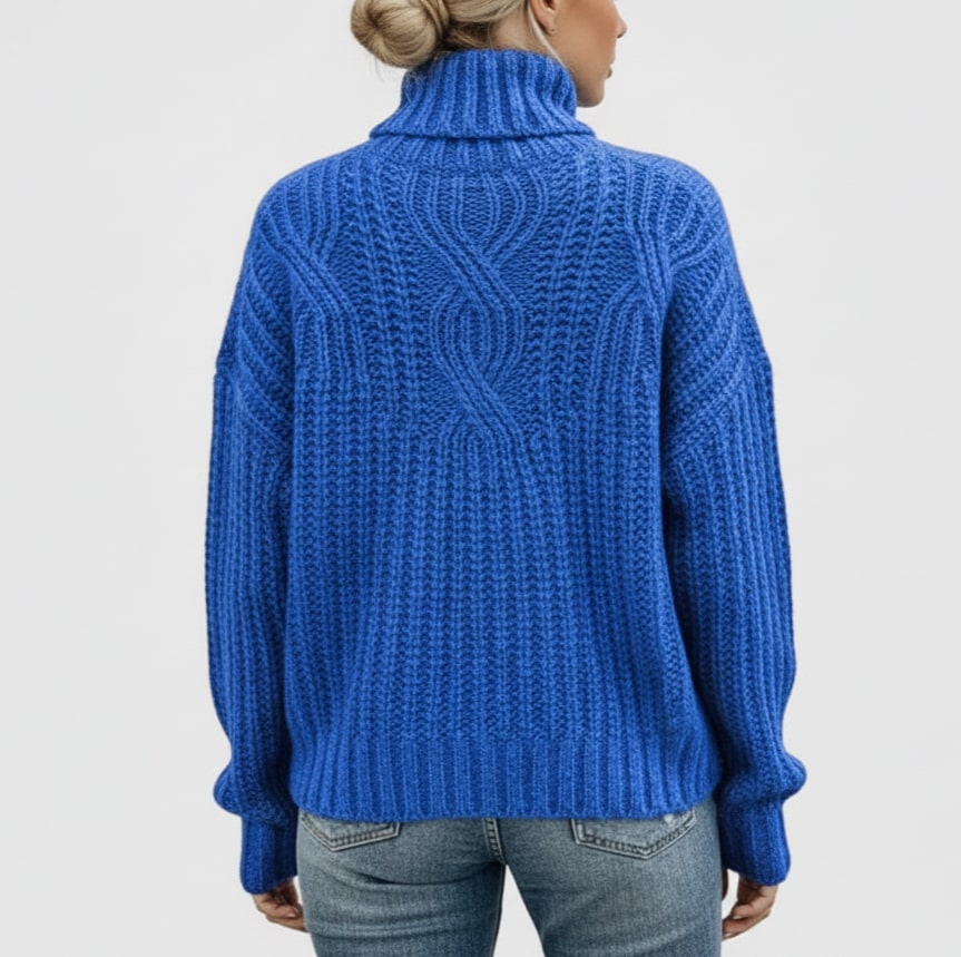 Theresa Women’s Cable Knit Sweater – Classic Textured Knit Pullover