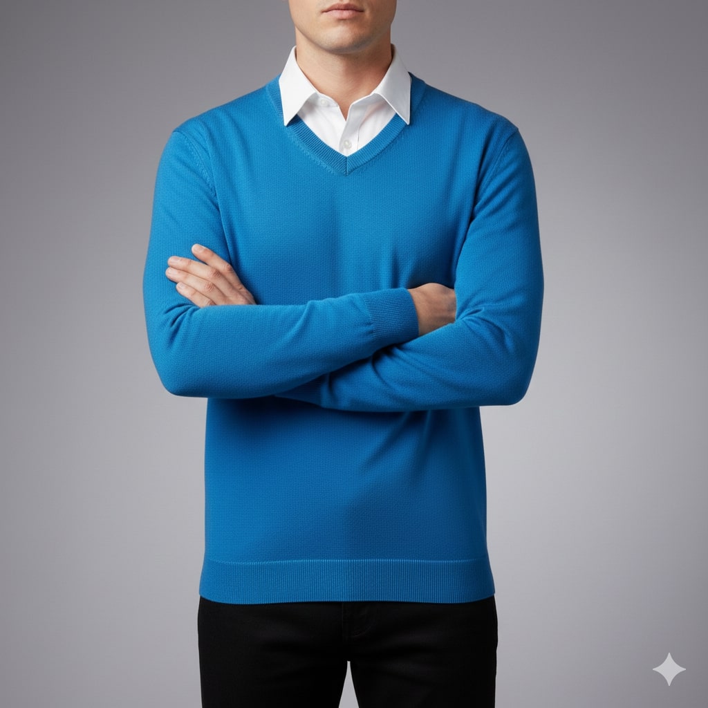 Victoriano Men’s Knit Sweater – Lightweight V-Neck Pullover