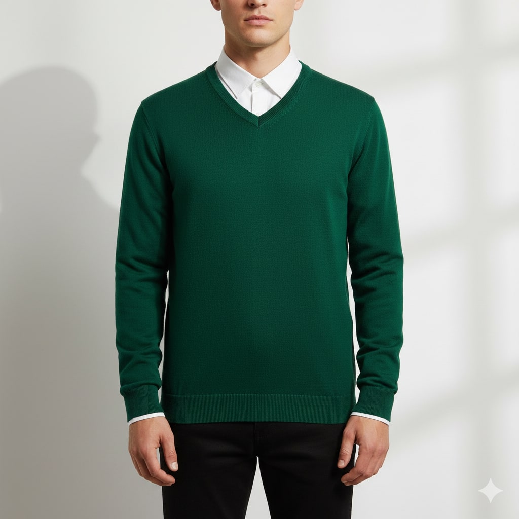 Victoriano Men’s Knit Sweater – Lightweight V-Neck Pullover