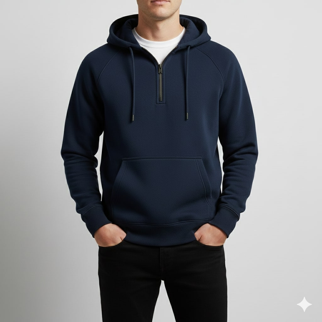Soriano Men’s Hoodie Sweatshirt – Midweight Cotton Hooded Jacket