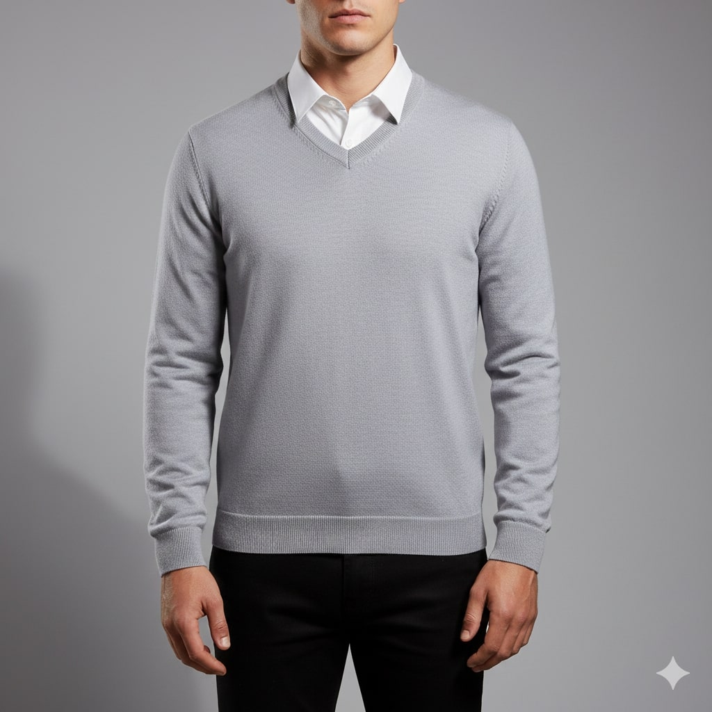 Victoriano Men’s Knit Sweater – Lightweight V-Neck Pullover