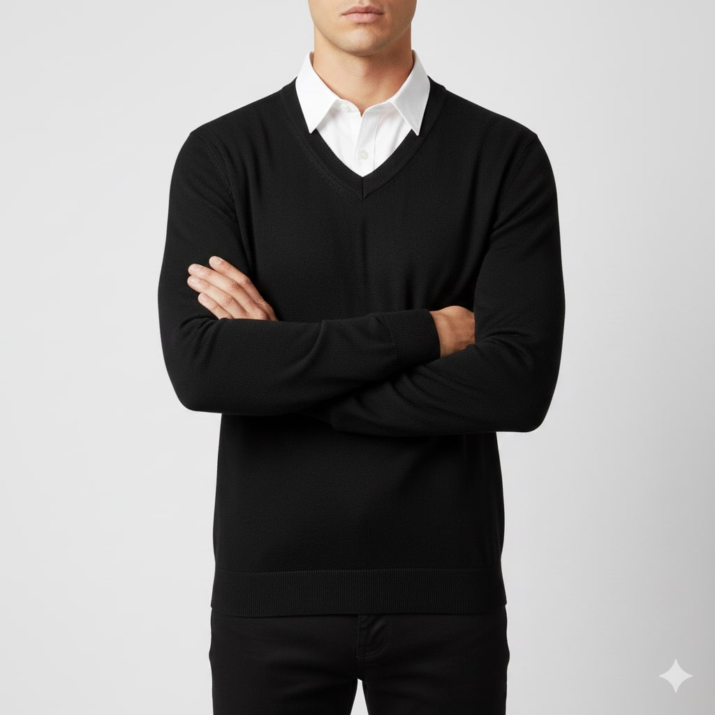 Victoriano Men’s Knit Sweater – Lightweight V-Neck Pullover