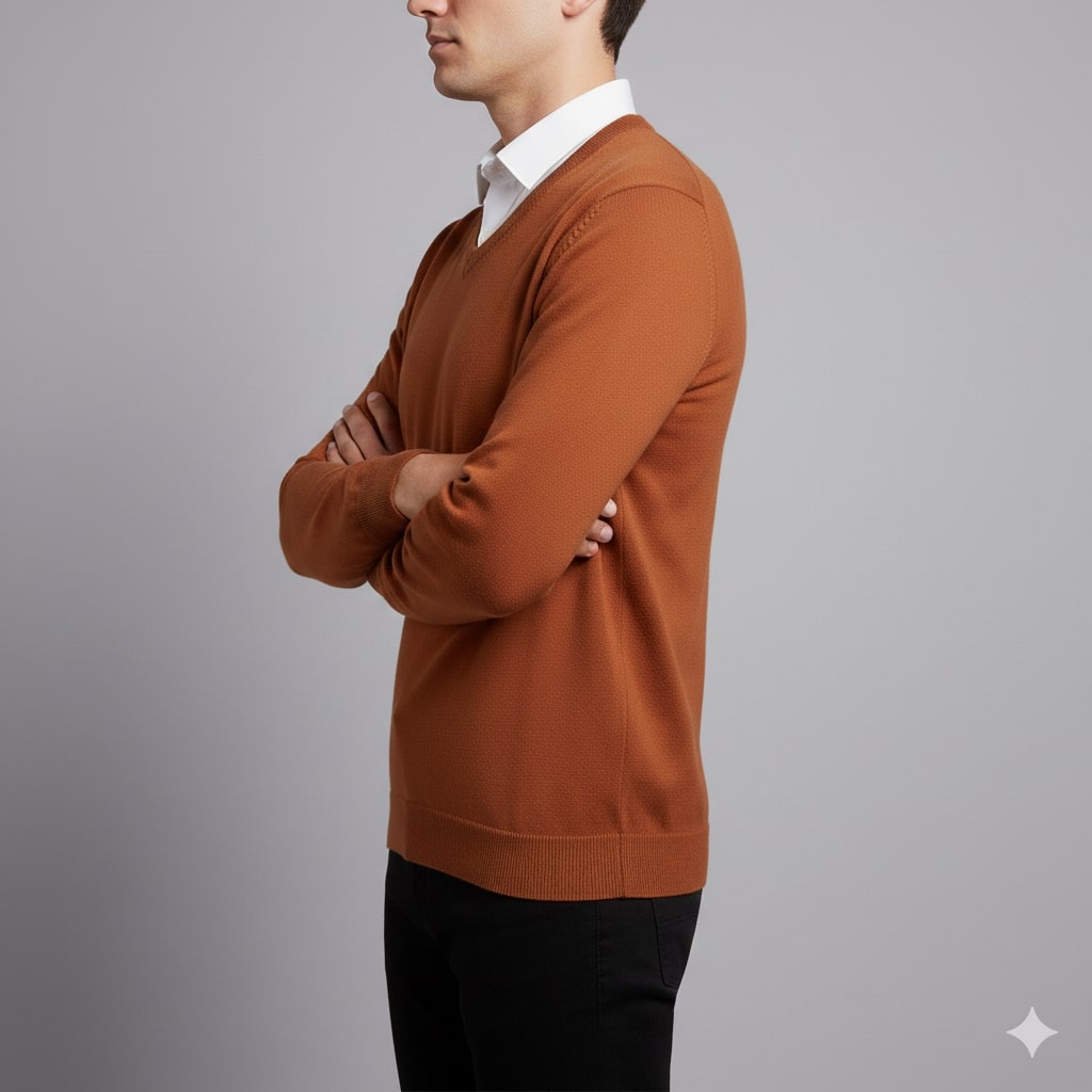 Victoriano Men’s Knit Sweater – Lightweight V-Neck Pullover