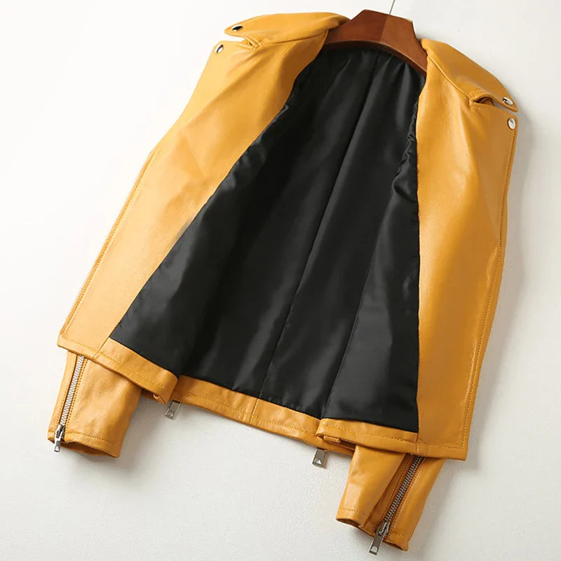 Almona Women’s Leather Jacket – Smooth Leather with Tailored Structured Fit