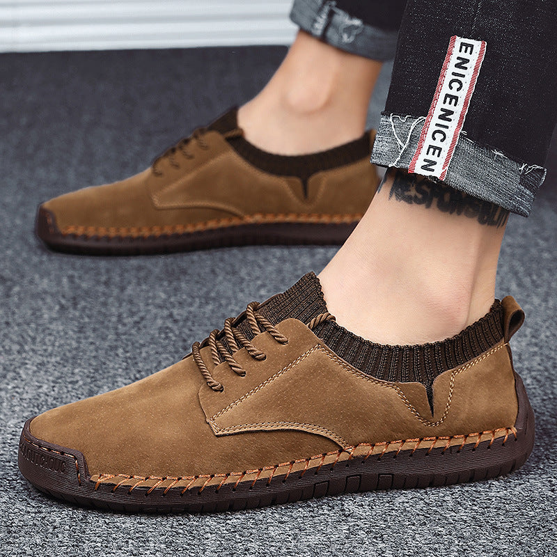 Hudson Men’s Suede Sneakers – Handmade Casual Shoes with Rope Laces