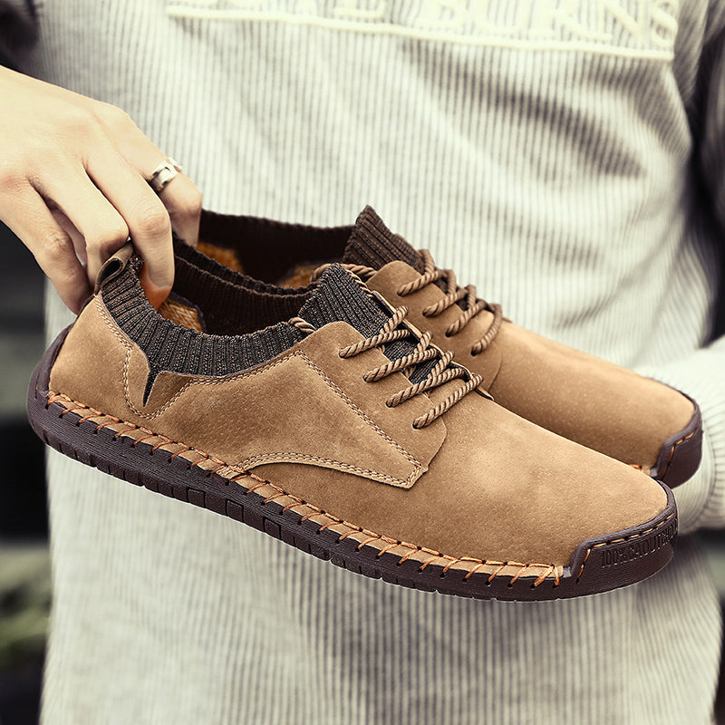 Hudson Men’s Suede Sneakers – Handmade Casual Shoes with Rope Laces