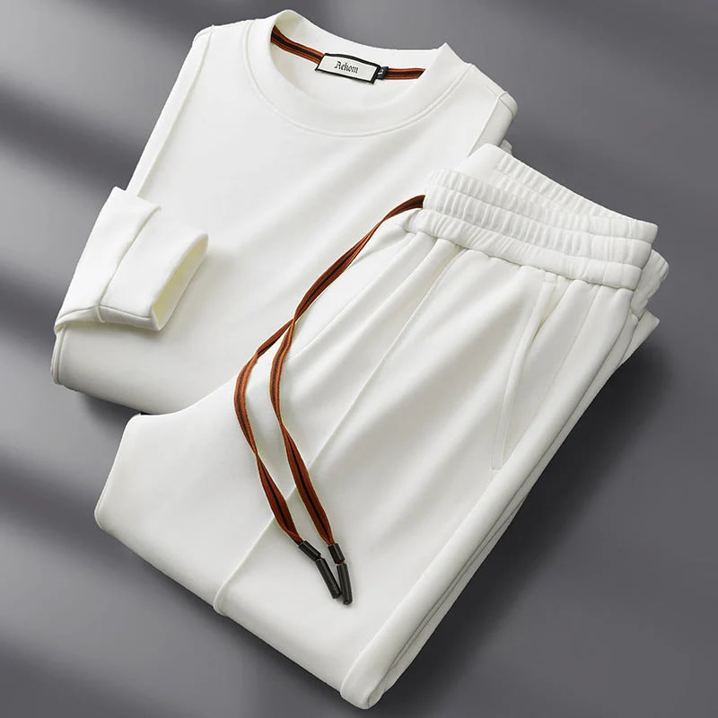Marlow Cotton-Silk Lounge Set – Premium Men’s 2-Piece Relaxed Co-ord