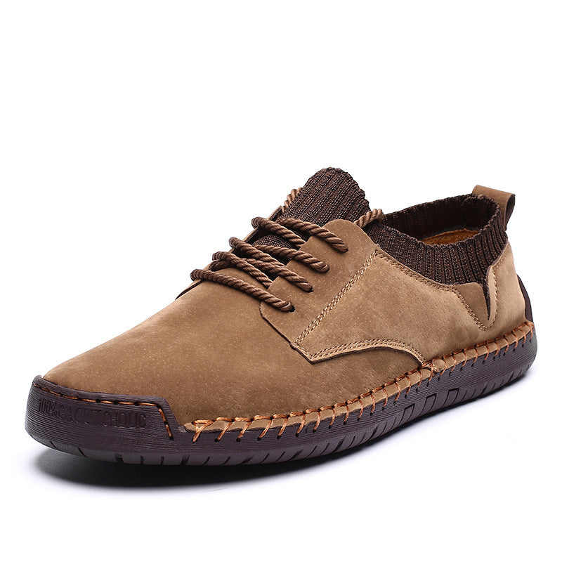 Hudson Men’s Suede Sneakers – Handmade Casual Shoes with Rope Laces