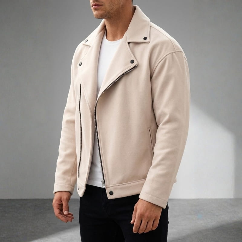 Alfie Men’s Wool Biker Jacket