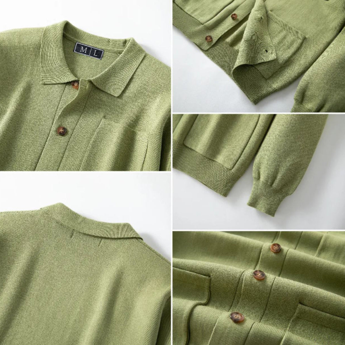 Sandro Men's Button-Up Knit Cardigan – Soft Knit with Tailored Fit and Pockets