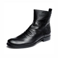 Eli Ankle Leather Boots – Handmade Zip-Up Boots with Sleek Pointed Toe