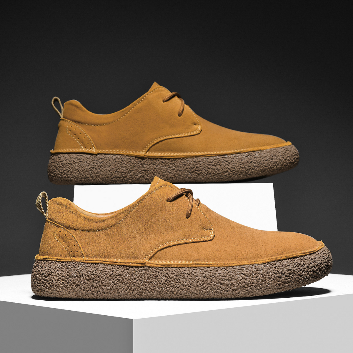 Jackie Men’s Suede Casual Shoes – with Flexible Rubber Sole