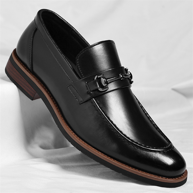 Patrick Men’s Leather Loafers – Italian Leather Slip-On Dress Shoes