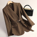 Aiko Women’s Wool Jacket – Kimono-Inspired Outerwear with Obi Belt