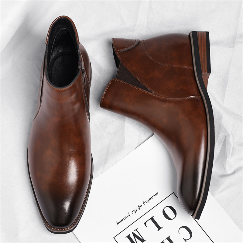 Caleb Regent Leather Chelsea Boots