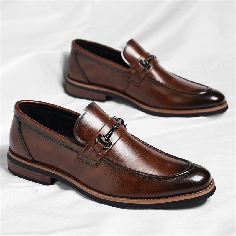 Patrick Men’s Leather Loafers – Italian Leather Slip-On Dress Shoes