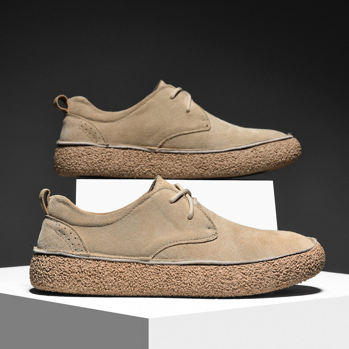 Jackie Men’s Suede Casual Shoes – with Flexible Rubber Sole
