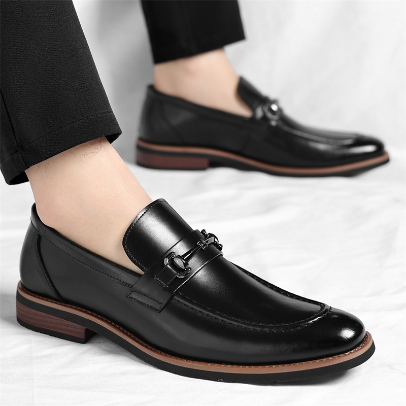 Patrick Men’s Leather Loafers – Italian Leather Slip-On Dress Shoes