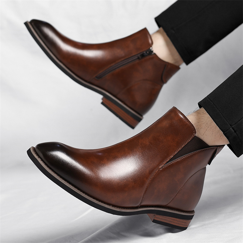 Caleb Regent Leather Chelsea Boots