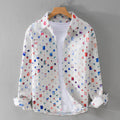 Ezra Mosaic Collared Shirt – Lightweight Abstract Shirt for Travel-Ready Summer Styling