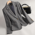 Tayla Women’s Tweed Jacket – Slim Fit Sports Blazer with Gold Buttons