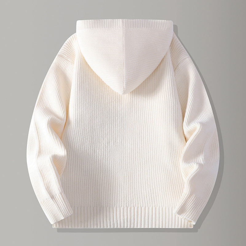 Rafael Men’s Hooded Knit Cardigan – Soft Button-Up Sweater