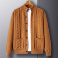 Tristan Men’s Knit Cardigan – Wool-Blend Cable Knit with Button-Up Closure