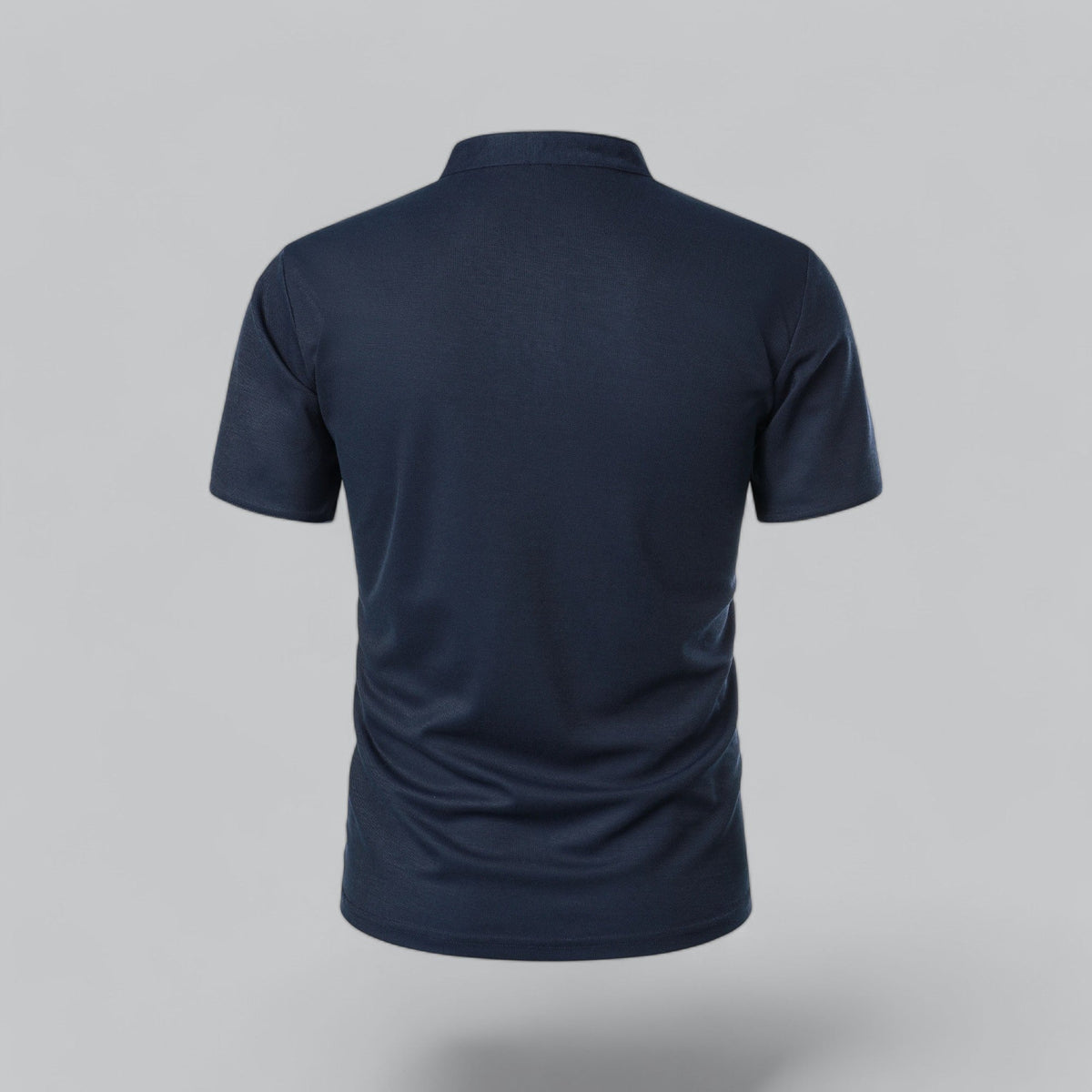 Leandro Collarless Performance Polo Shirt — Lightweight Breathable Casual Top