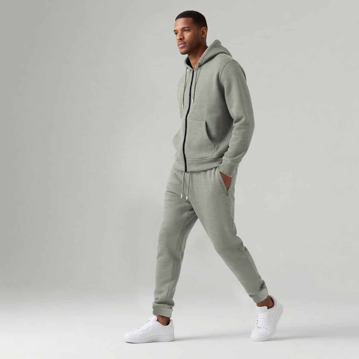 Sawyer Men’s Tracksuit Set – Heavyweight Brushed Fleece Cotton with Tapered Joggers
