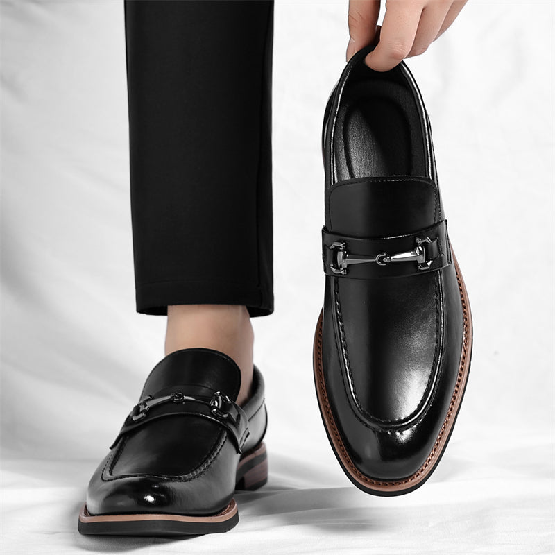 Patrick Men’s Leather Loafers – Italian Leather Slip-On Dress Shoes