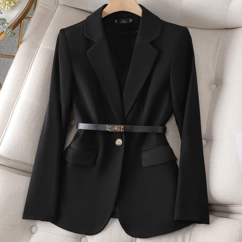 Selene Belted Women’s Blazer – Smooth Finish Fabric with Streamlined Fit