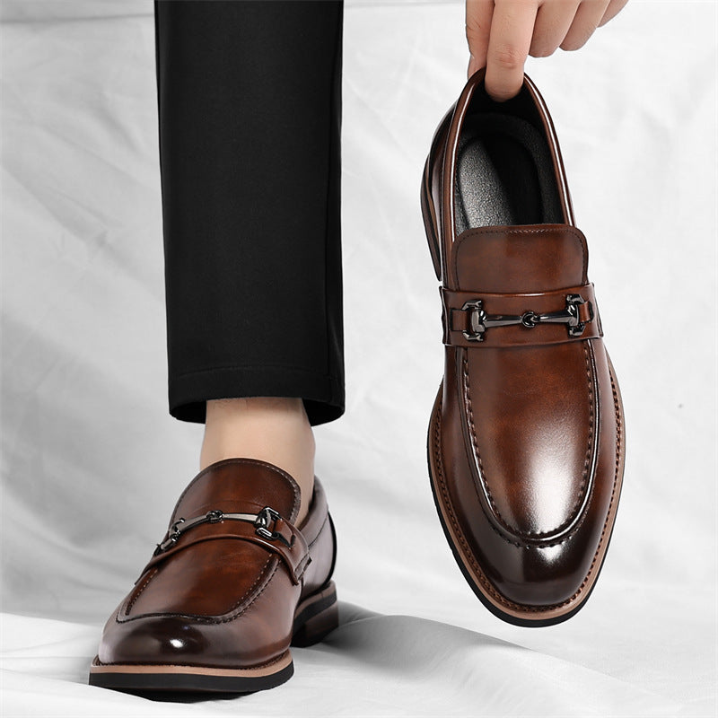 Patrick Men’s Leather Loafers – Italian Leather Slip-On Dress Shoes