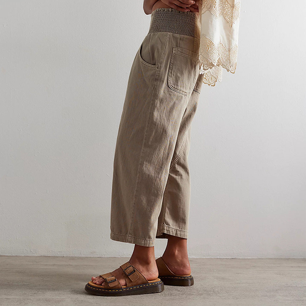 Ayla Elastic Lounge Pants – Lightweight Pull-On Pants for Everyday Ease
