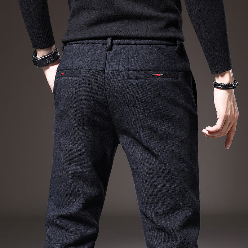 Adrian Men’s Slim Fit Pants – Stretch Cotton Blend with Wrinkle-Resistant Finish