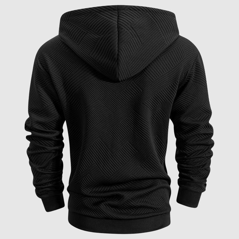 Cole Men’s Quarter-Zip Hoodie – Textured Knit Pullover