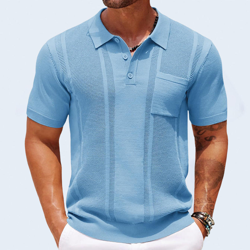Mason Textured Polo - Short‑Sleeve Knit Polo for Relaxed Warm‑Weather Styling