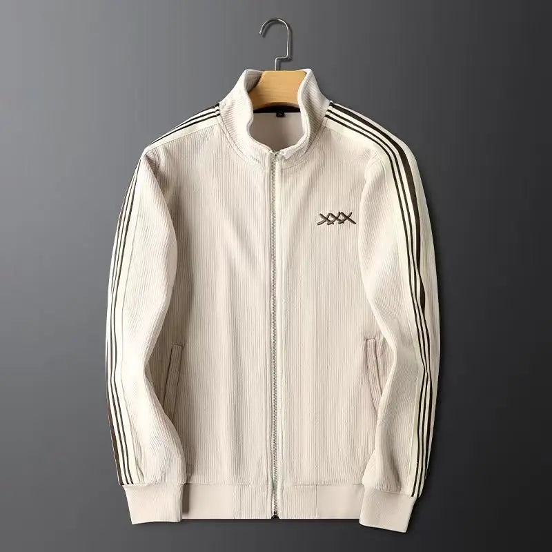 Luca Corduroy Tracksuit Set – Ribbed Zip Jacket & Drawstring Pants for Modern Street Comfort