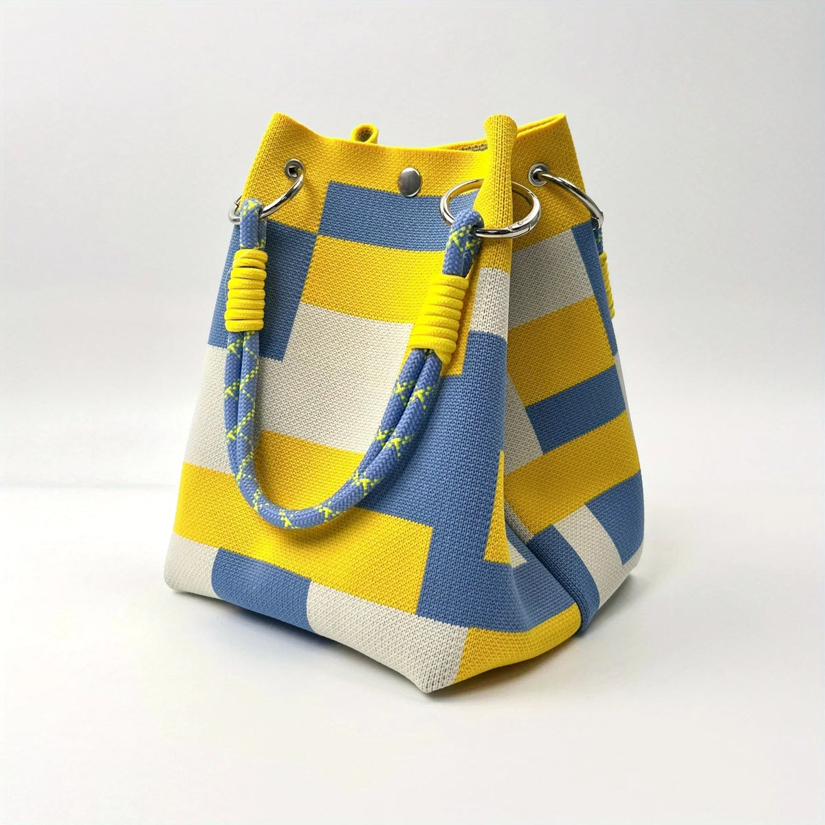 Lavinia Women’s Woven Tote Bag – Bold Colors with Rope-Style Handles
