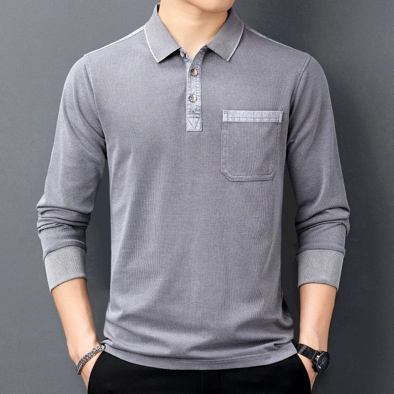 Lisbon Men’s Long Sleeve Polo Sweater – Soft Knit with Tailored Fit