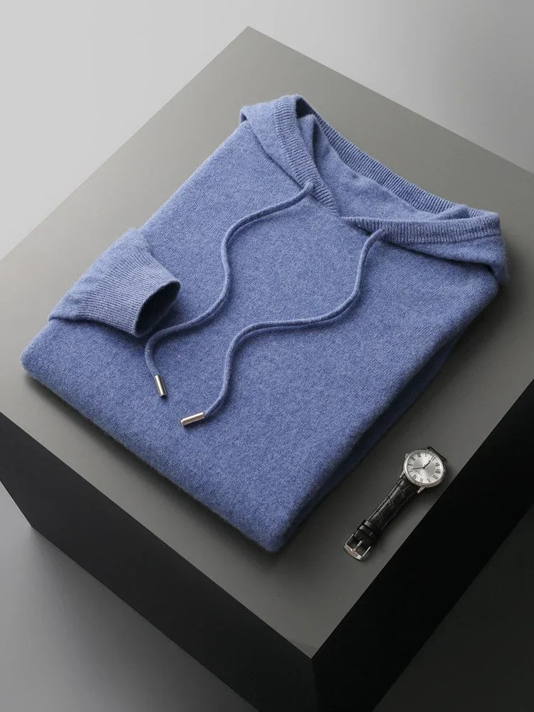 Leon Men’s Merino Wool Hoodie – Lightweight Warmth with Tailored Fit