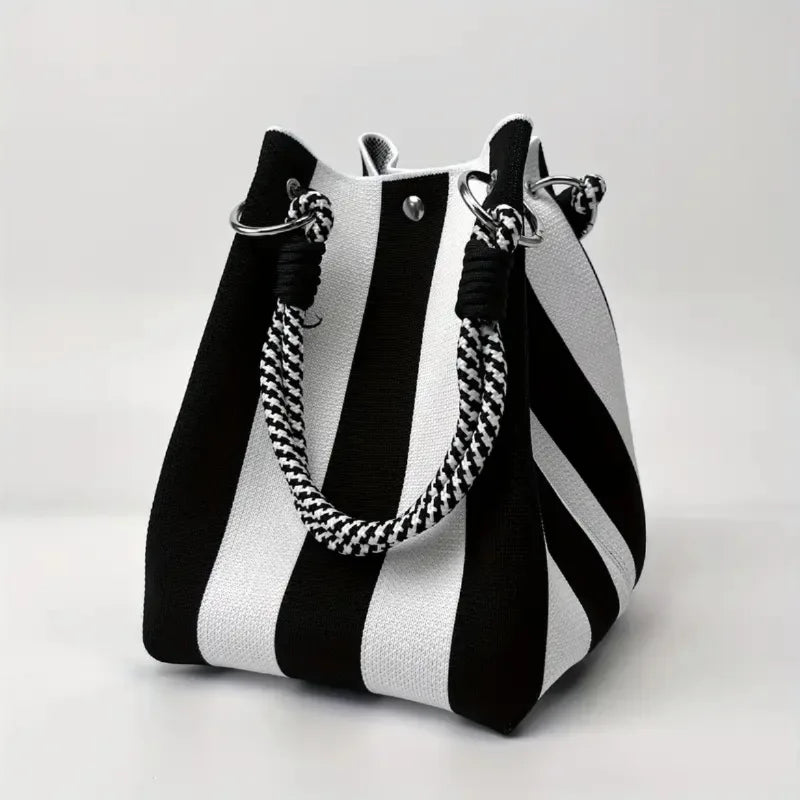Lavinia Women’s Woven Tote Bag – Bold Colors with Rope-Style Handles