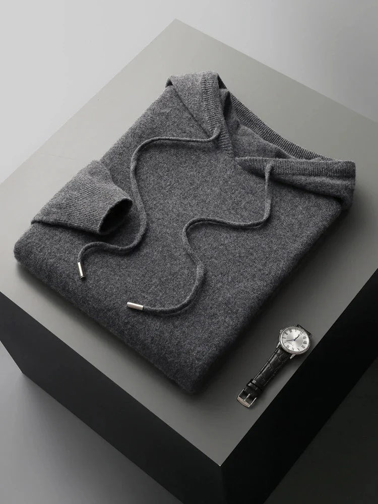 Leon Men’s Merino Wool Hoodie – Lightweight Warmth with Tailored Fit