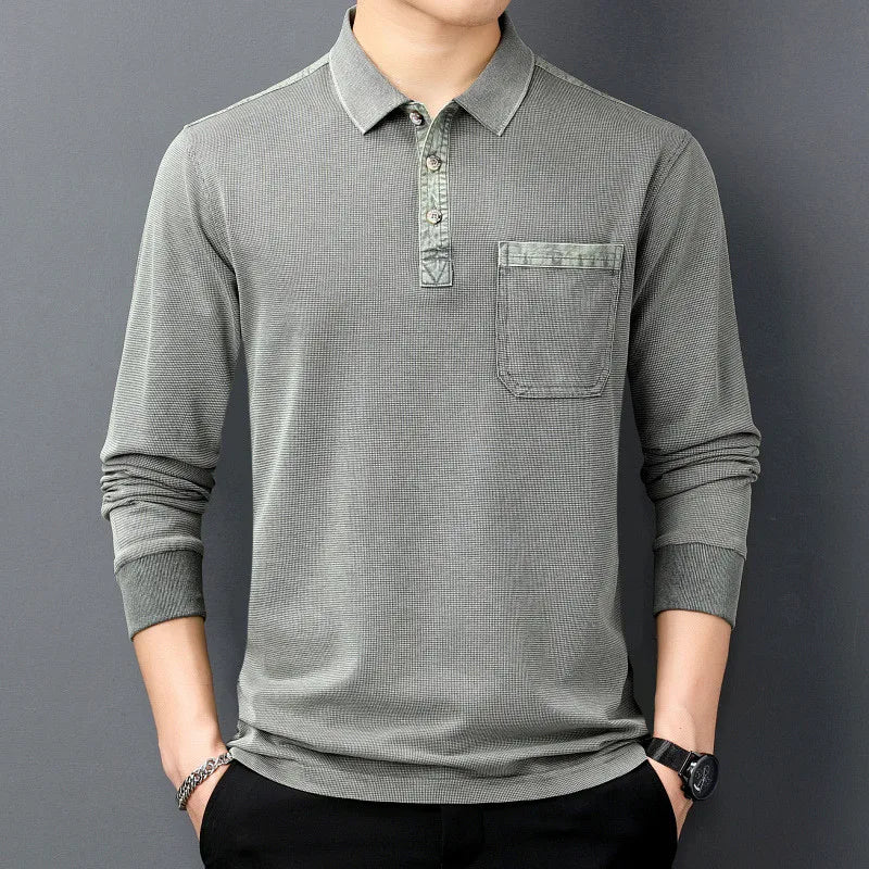 Lisbon Men’s Long Sleeve Polo Sweater – Soft Knit with Tailored Fit