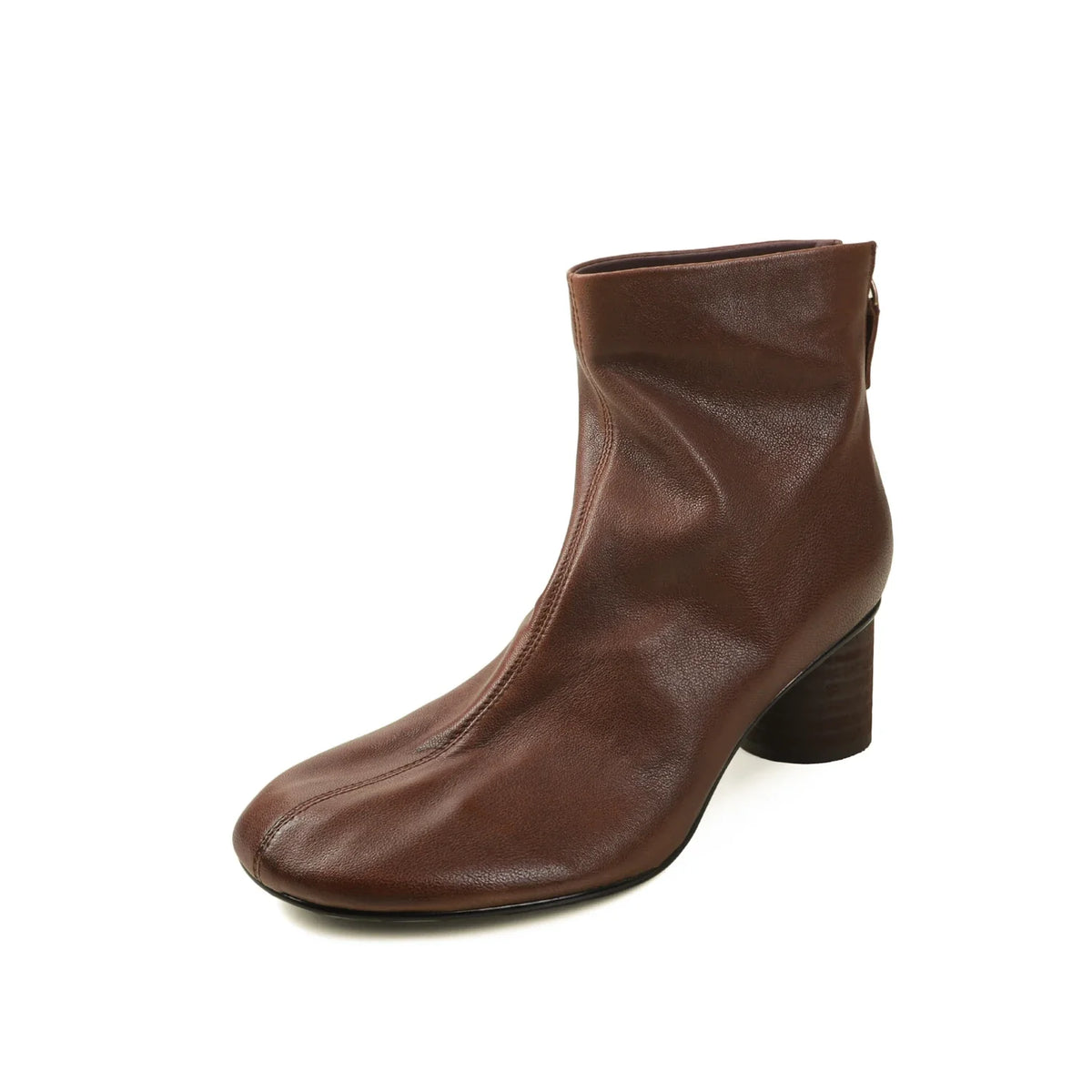Ronora Women’s Leather Ankle Boots – Cushioned Block Heel Booties