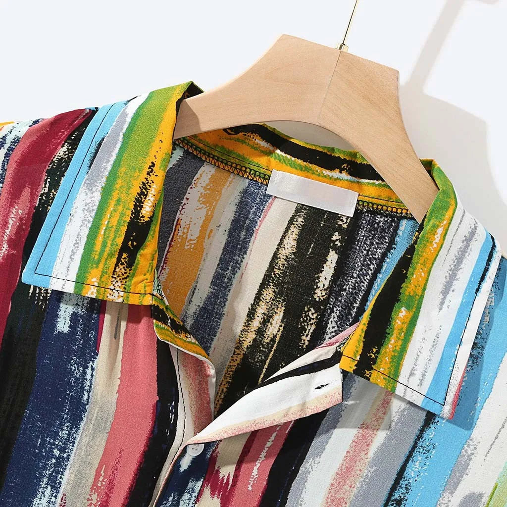 Maui Summer Waves Shirt – Lightweight Cotton Blend with Vibrant Print