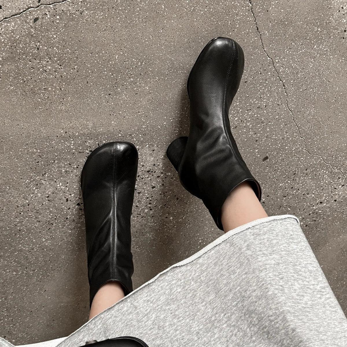 Ronora Women’s Leather Ankle Boots – Cushioned Block Heel Booties