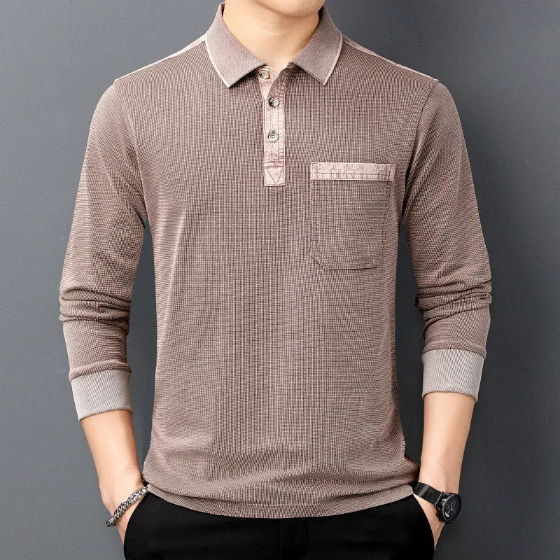 Lisbon Men’s Long Sleeve Polo Sweater – Soft Knit with Tailored Fit